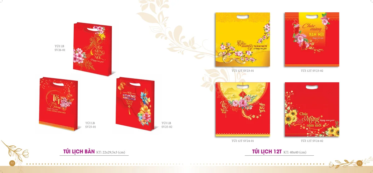 Túi đựng lịch tết 2026 nhà Bông Sen 