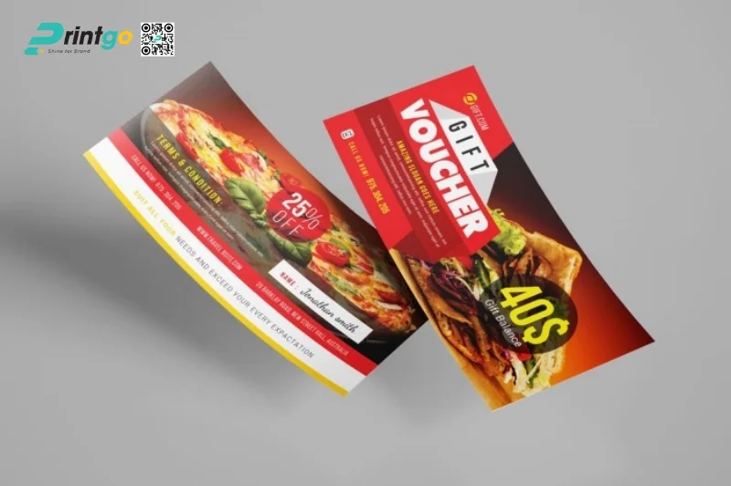 Mẫu voucher khuyến mãi đồ ăn, ẩm thực 