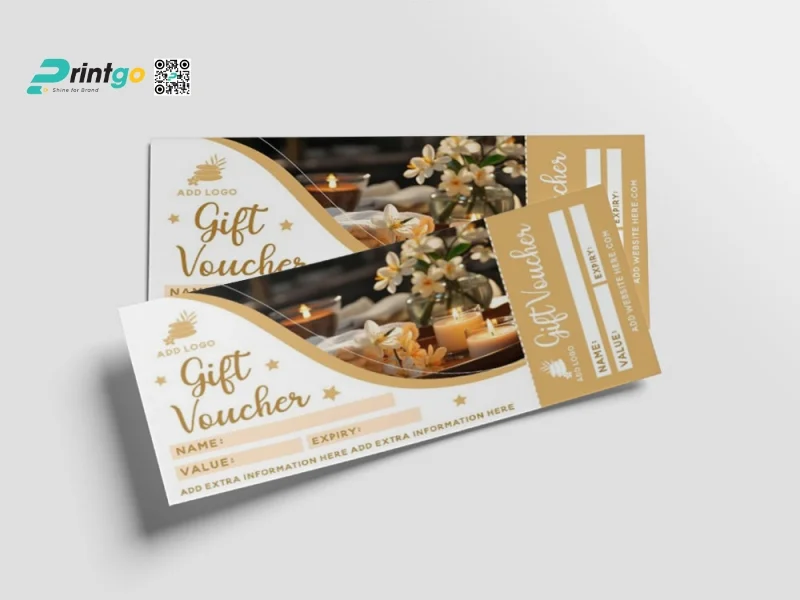 Mẫu voucher spa nghỉ dưỡng bắt mắt 