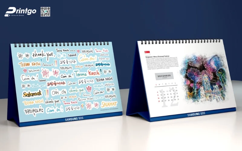 Dự án thiết kế và in lịch tết Samsung SDS 2024