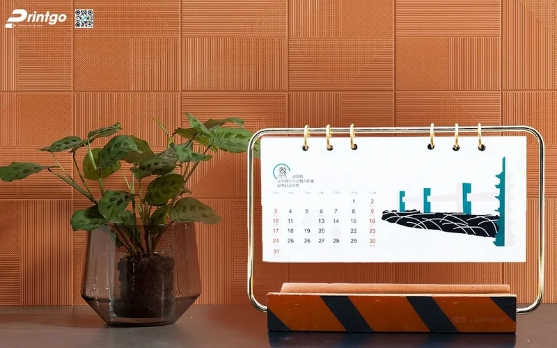 Mẫu in lịch tết độc quyền khung kim loại/hợp kim