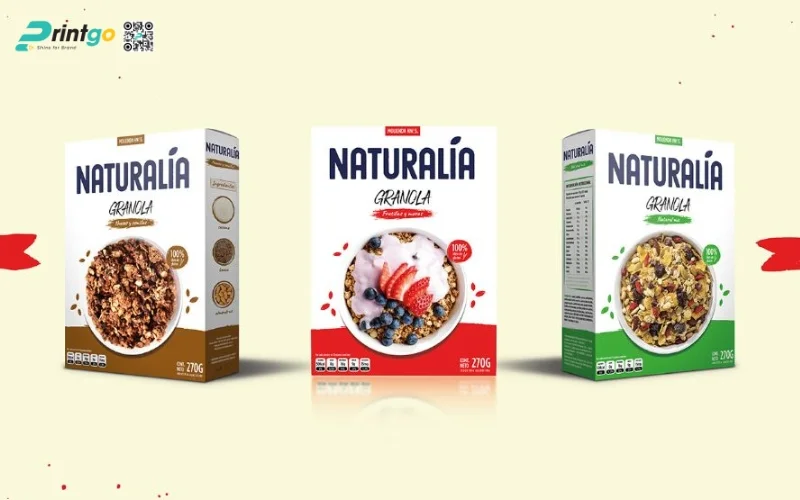 Mẫu bao bì granola dạng hộp mềm