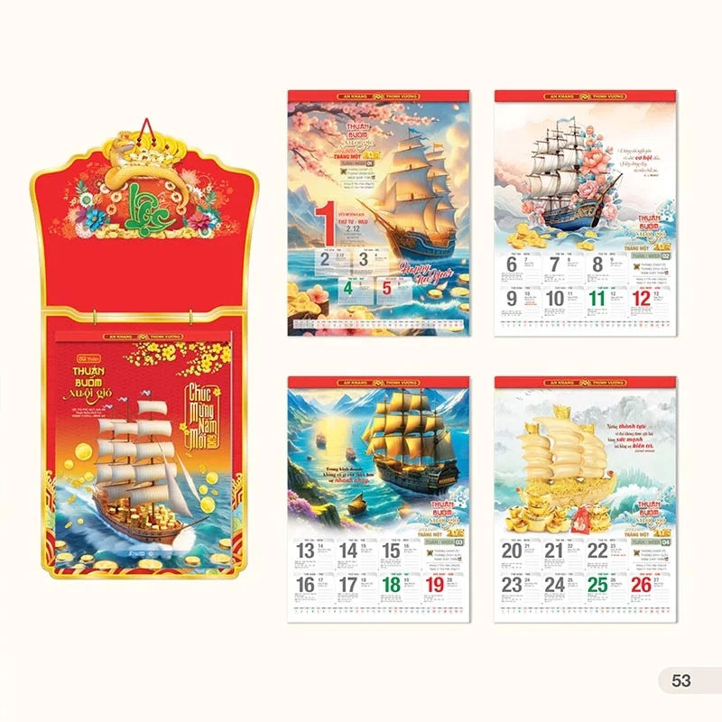 Ý nghĩa của lịch Thuận Buồm Xuôi Gió - In lịch Thuận Buồm Xuôi Gió độc quyền, ấn tượng