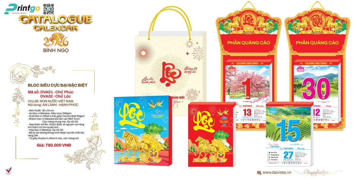 Trọn Bộ Lịch Tết Đại Việt Á Thiết Kế Đa Dạng Mới Nhất 2026