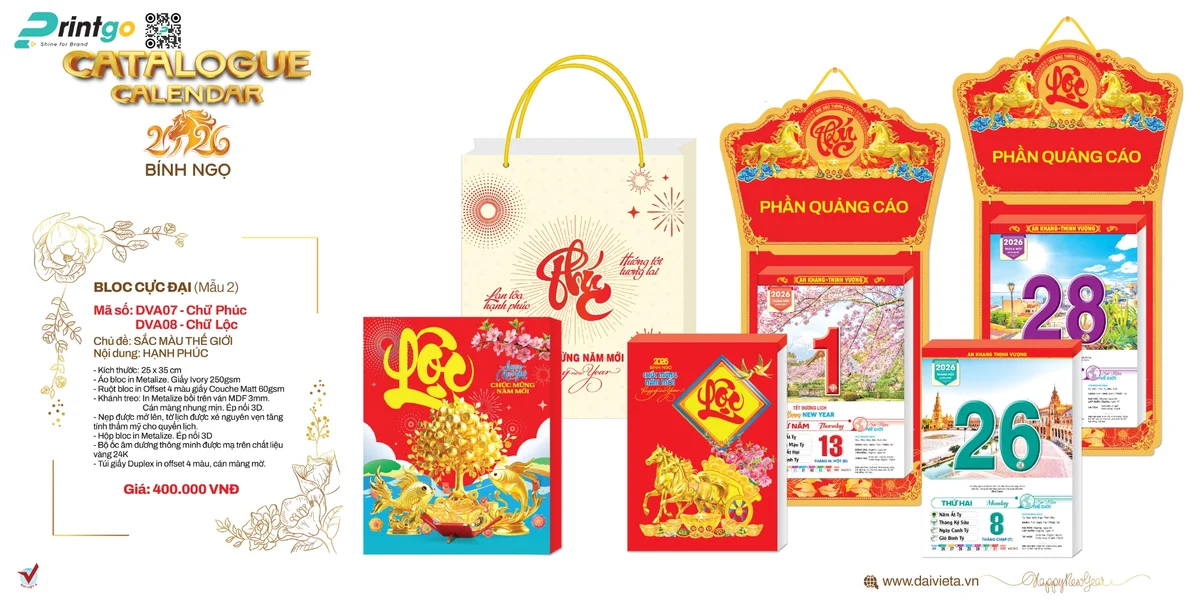 Trọn Bộ Lịch Tết Đại Việt Á Thiết Kế Đa Dạng Mới Nhất 2026
