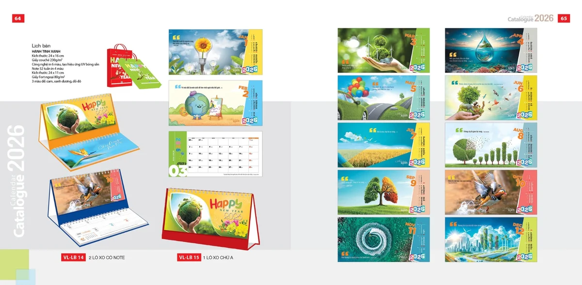 Bộ sưu tập mẫu lịch để bàn chữ M độc quyền của các NCC 2026 Bộ sưu tập mẫu lịch để bàn chữ M độc quyền của các NCC 2026