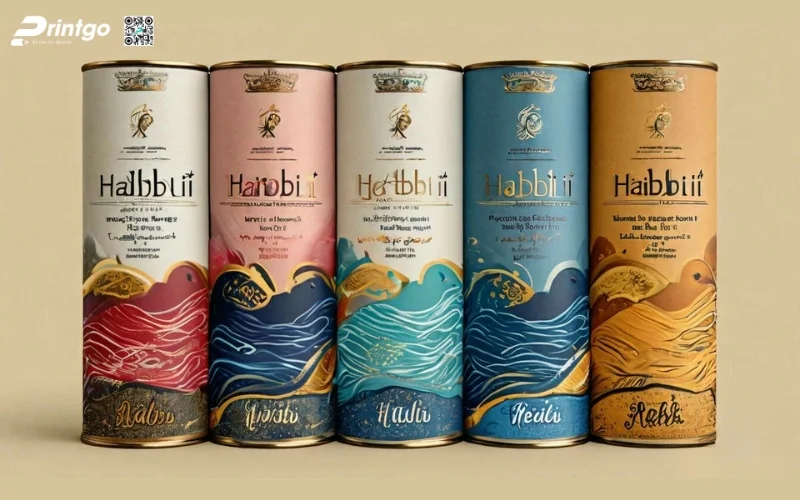 Mẫu bao bì granola dạng hộp trụ tròn