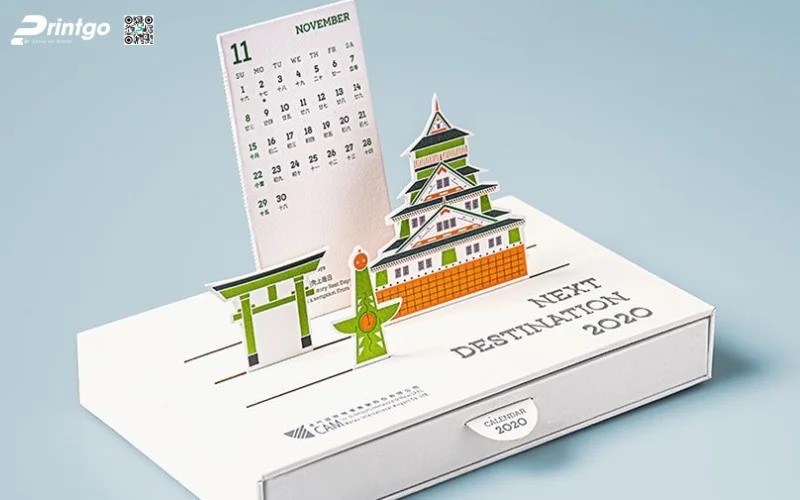 Mẫu lịch để bàn độc đáo 3D