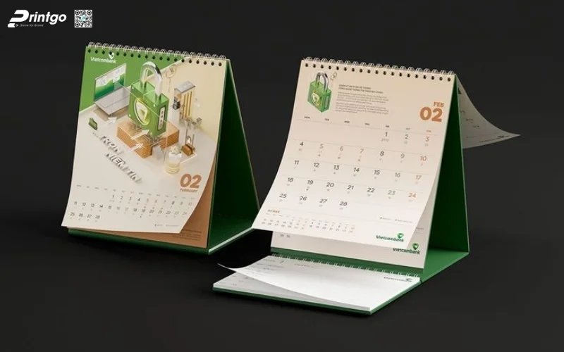Mẫu lịch bàn độc quyền chữ M mới nhất 2026