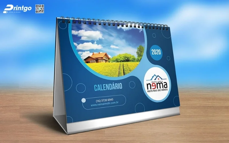 Mẫu lịch tết phong cảnh dạng lịch để bàn độc quyền