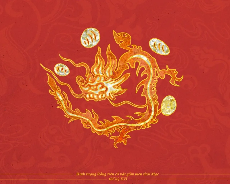 Hình tượng Rồng thời Mạc trong bộ thiết kế lịch Tết Rồng Hoàng Thành Thăng Long