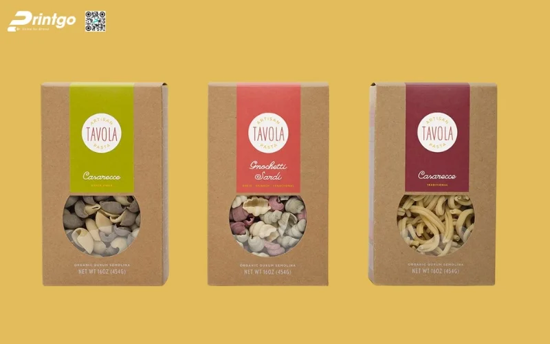 Mẫu bao bì granola dạng túi Kraft