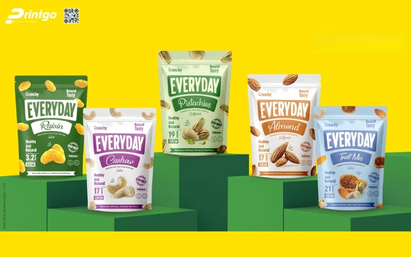 Mẫu bao bì granola dạng túi zipper