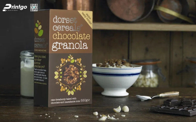 Mẫu bao bì granola dạng hộp mềm