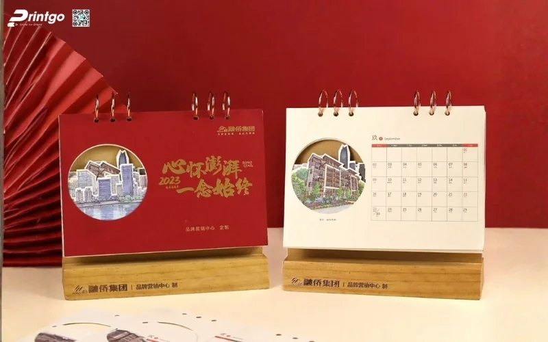 Mẫu lịch bàn độc quyền đế gỗ