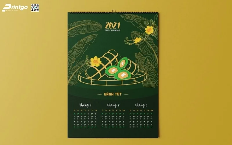 Mẫu thiết kế lịch tết độc quyền treo tường