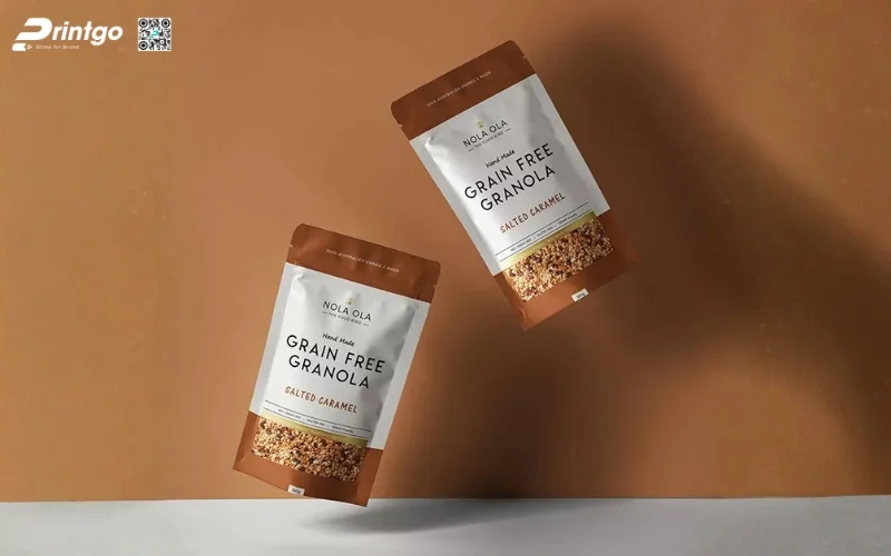 Mẫu bao bì granola dạng túi zipper