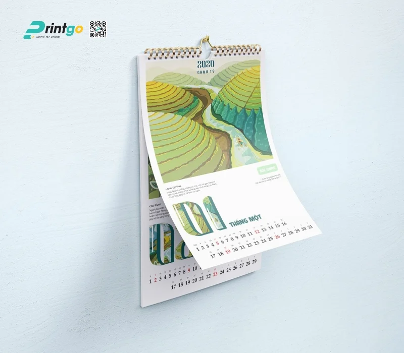 Tổng hợp mẫu lịch treo tường độc đáo, ấn tượng