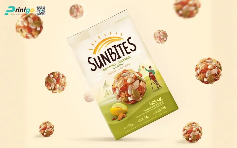 Mẫu bao bì granola dạng túi hàn biên