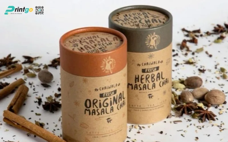 Mẫu bao bì granola dạng hộp trụ tròn