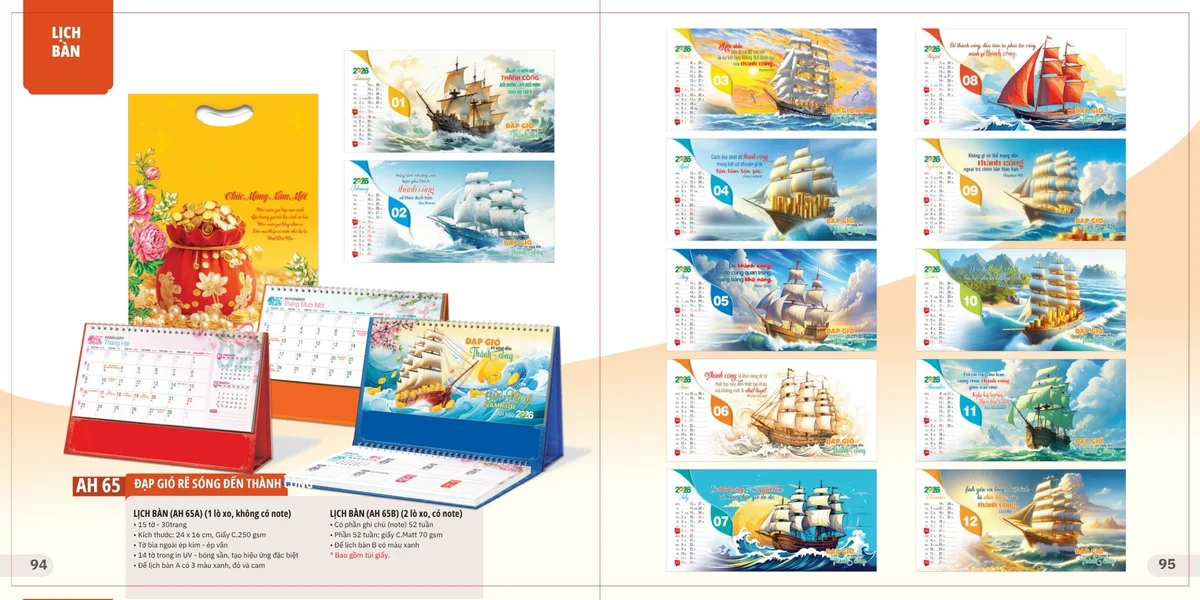 Khám phá 1001 mẫu lịch để bàn chữ M độc quyền của các NCC 2026