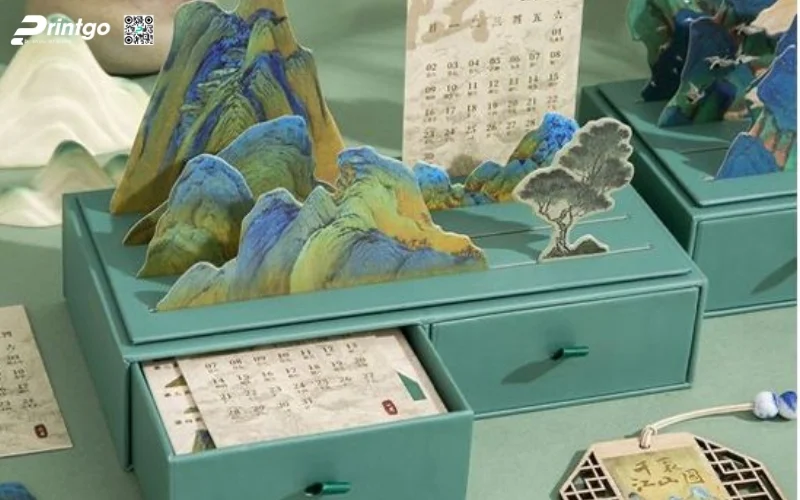 Mẫu lịch để bàn độc đáo 3D