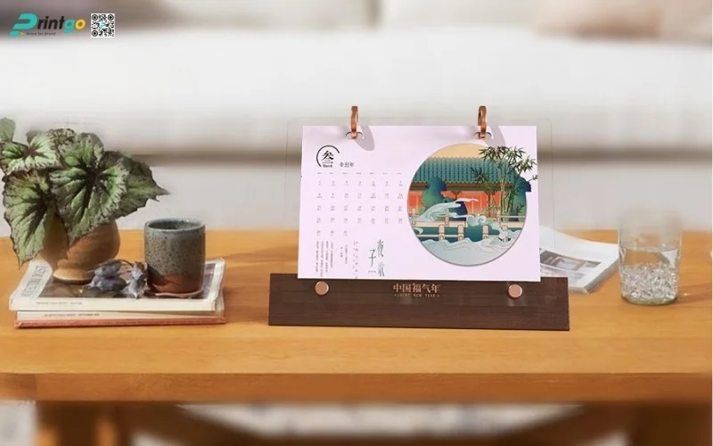 Mẫu lịch bàn độc quyền đế gỗ