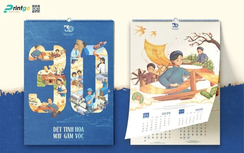 Mẫu thiết kế lịch tết độc quyền treo tường