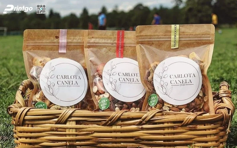 Mẫu bao bì granola dạng túi Kraft