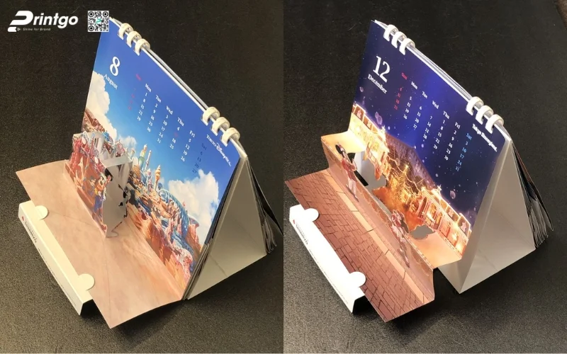Mẫu lịch để bàn độc đáo 3D