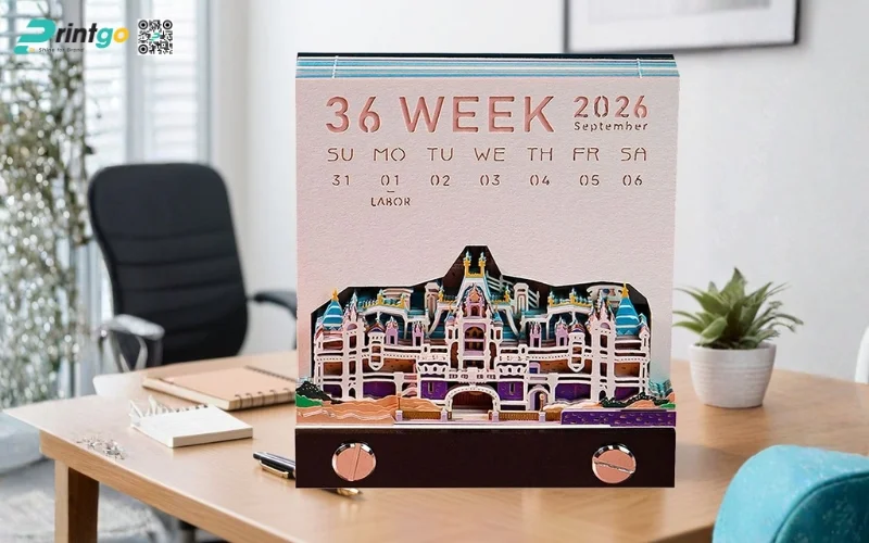 Mẫu lịch để bàn độc đáo 3D