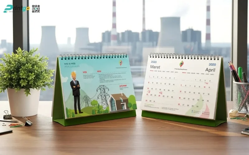 Mẫu lịch để bàn độc quyền kiểu dáng chữ A