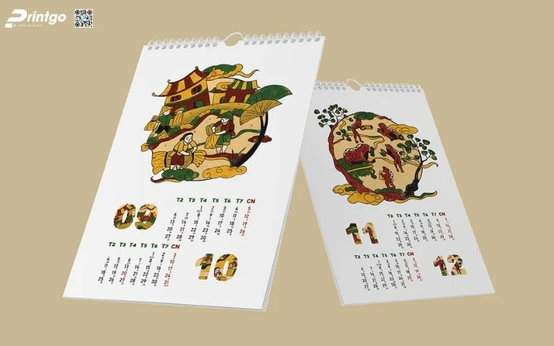 Mẫu thiết kế lịch tết độc quyền treo tường
