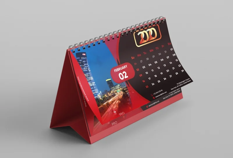 In lịch để bàn theo yêu cầu dạng chữ M quà tặng doanh nghiệp 