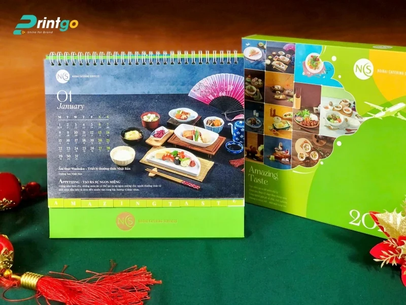In lịch để bàn theo yêu cầu dạng chữ A đẳng cấp 