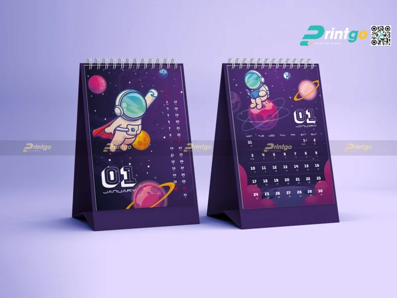 In lịch để bàn theo yêu cầu dạng chữ A truyền thống