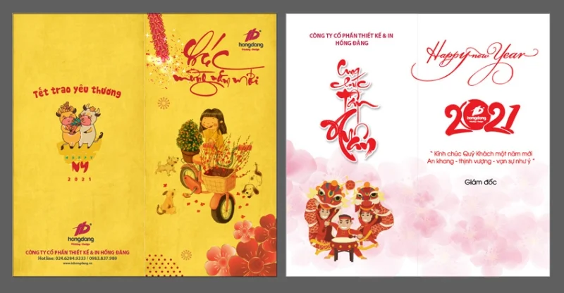 Nội dung cần có khi in thiệp chúc tết