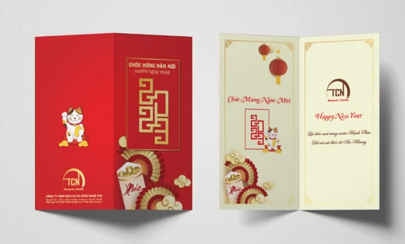 Thiệp chúc Tết tặng khách hàng đối tác 