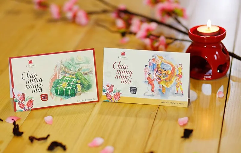 Chất liệu giấy in thiệp chúc tết 