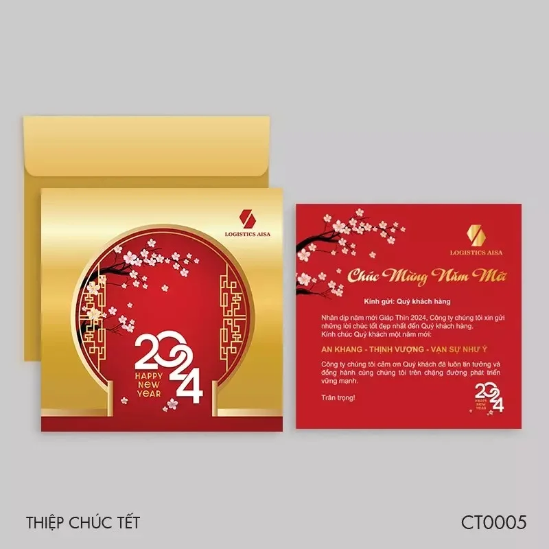 Thiệp chúc Tết chỉn chu trong từng chi tiết 