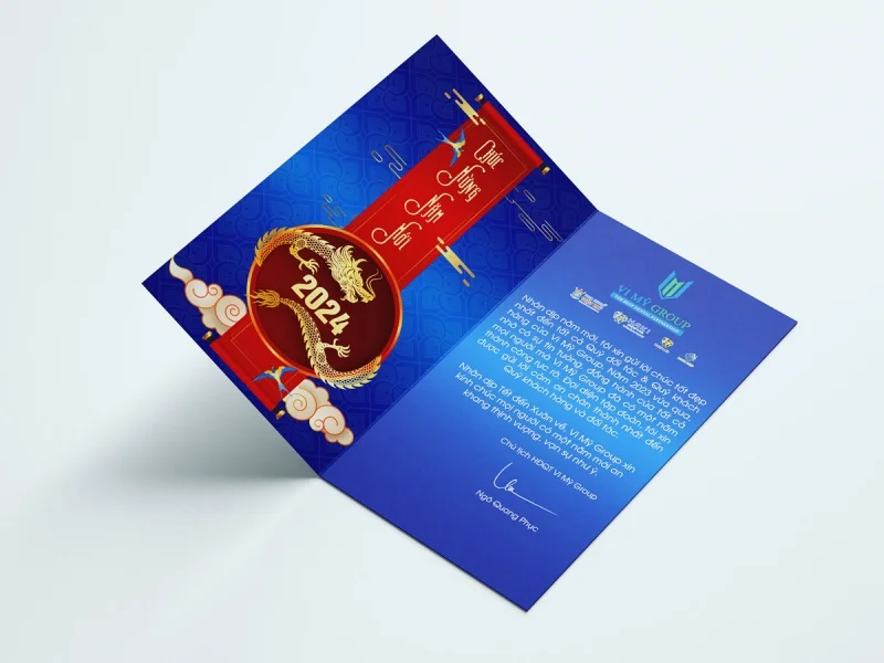 Thiệp chúc Tết công ty cao cấp 