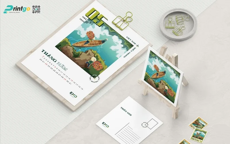 Kích thước lịch tết phong cảnh phổ biến