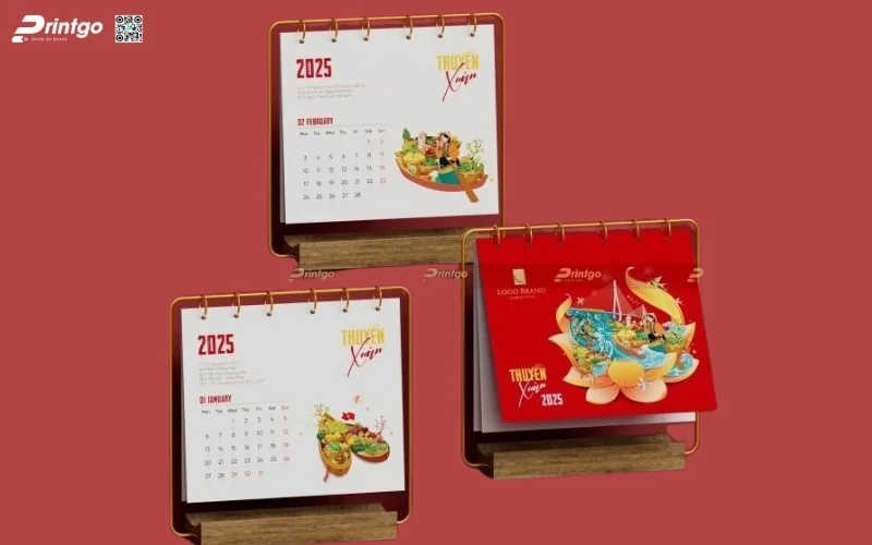 Mẫu lịch bàn độc quyền đế gỗ