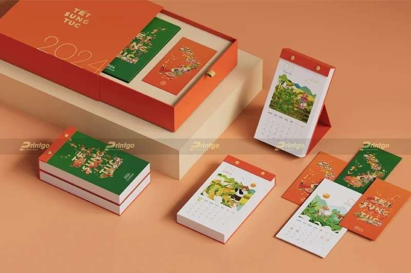 Bộ lịch để bàn thiết kế độc quyền của Printgo