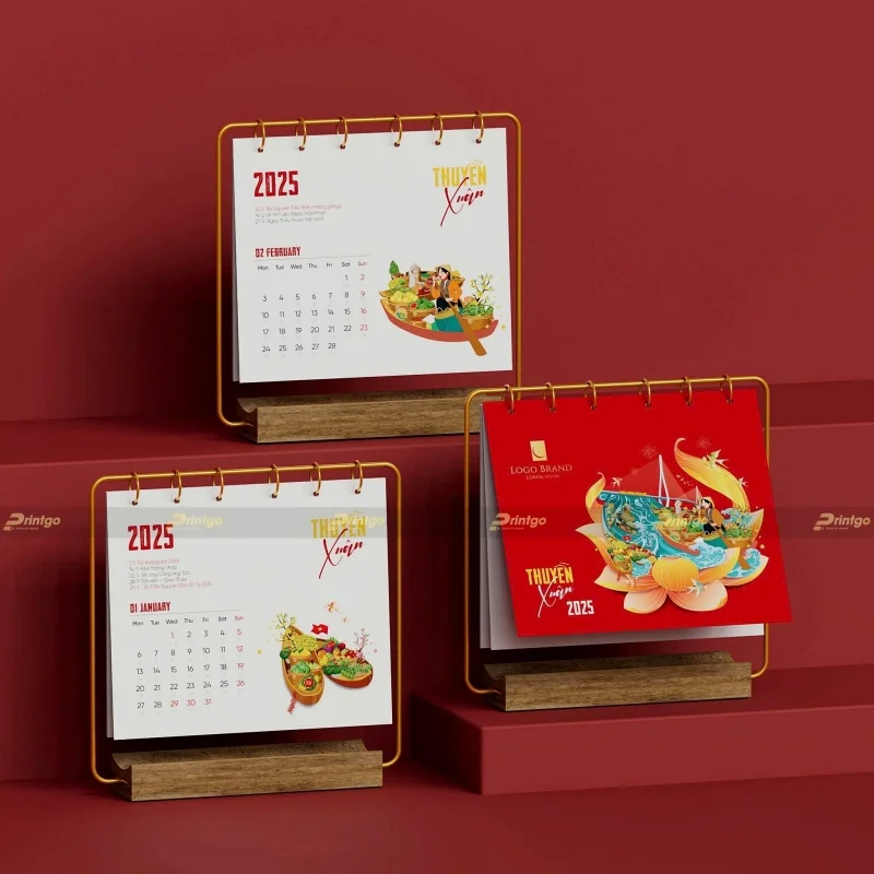 Bộ lịch để bàn thiết kế độc quyền của Printgo
