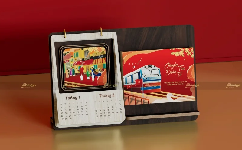 Bộ lịch để bàn thiết kế độc quyền của Printgo