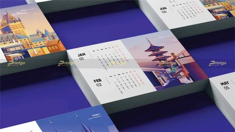 Lịch để bàn Travel