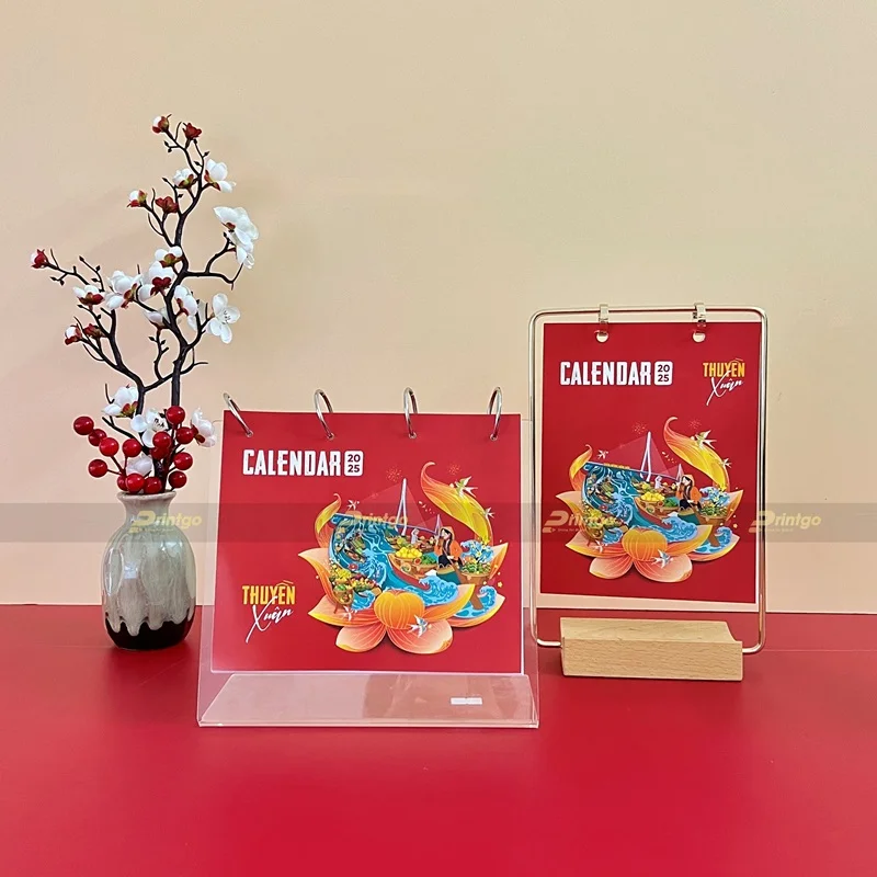 Lịch để bàn thiết kế theo yêu cầu dạng kết hợp mica