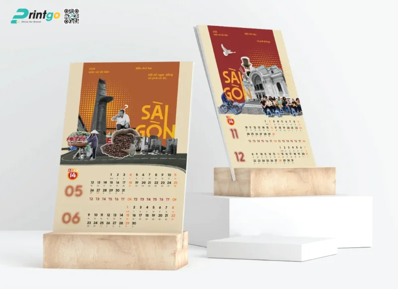 Chất liệu trong thiết kế lịch để bàn yêu cầu