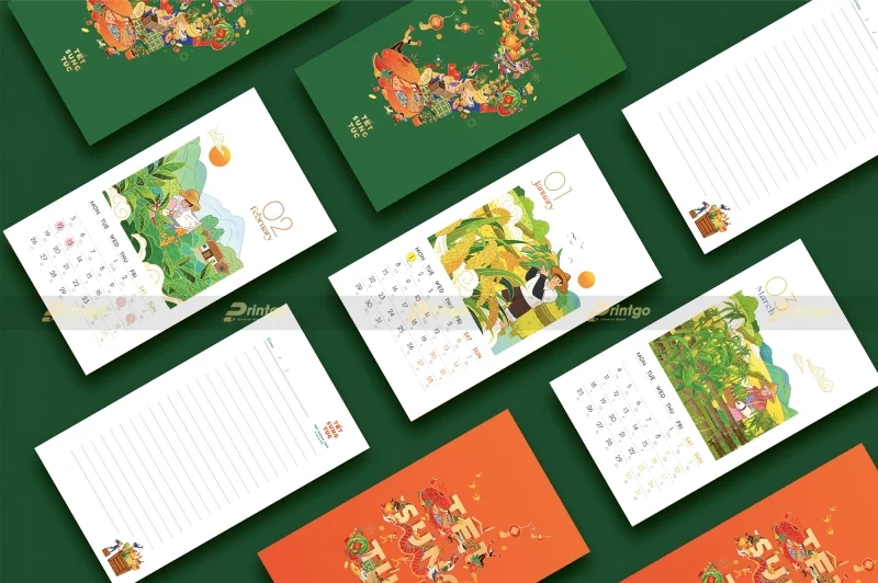 Bộ lịch để bàn thiết kế độc quyền của Printgo